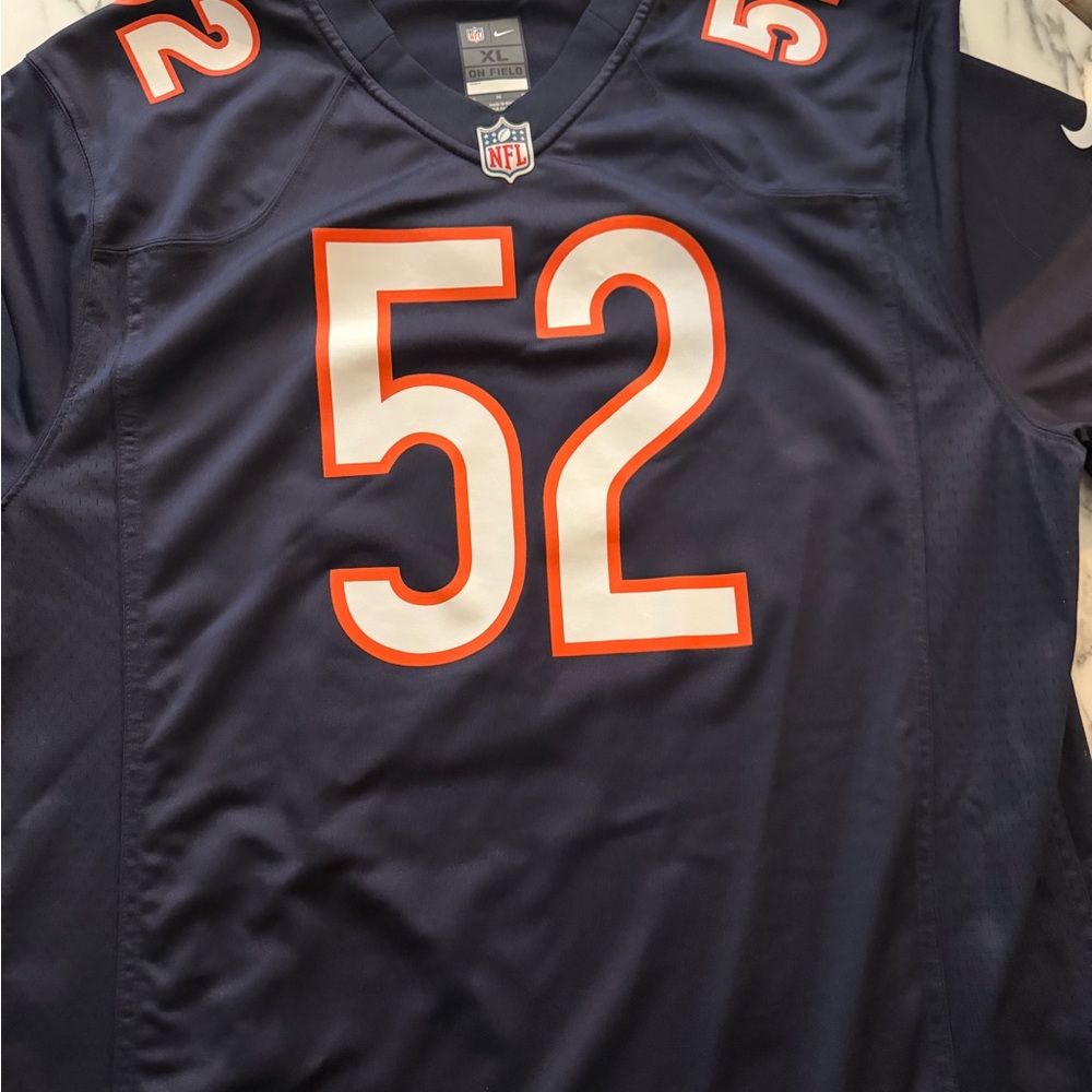 NFL Bears Navy Jersey with Orange Number